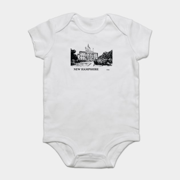 New Hampshire State USA Baby Bodysuit by Lakeric